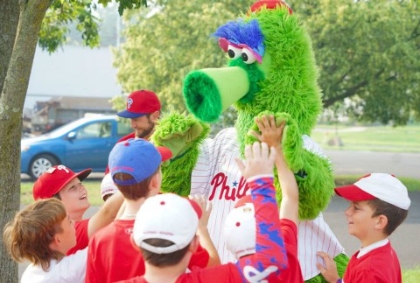 Phillie Phanatic making an appearance